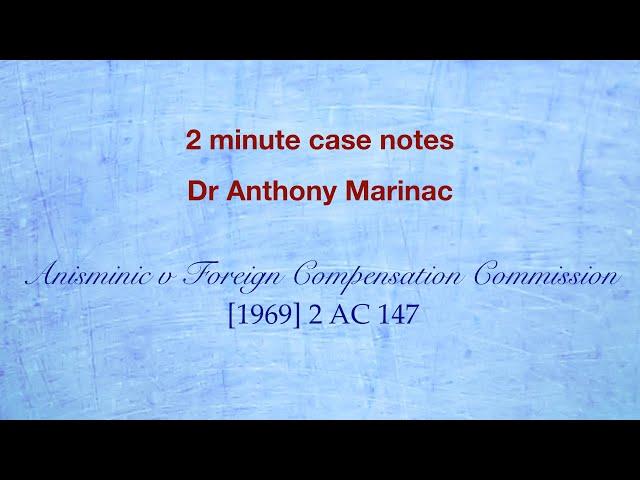 Anisminic v Foreign Compensation Commission (Errors of law)