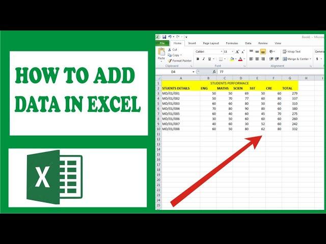 MS Excel - How to add items using MS Excel