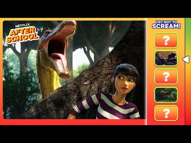 Try Not to SCREAM Challenge!  Jurassic World: Chaos Theory | Netflix After School