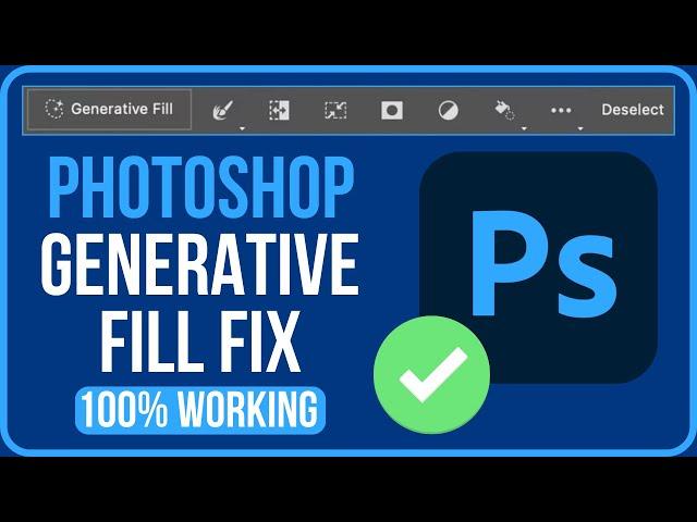 PHOTOSHOP GENERATIVE FILL NOT SHOWING UP FIX (Easy Tutorial)