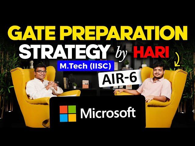 GATE Preparation Strategy by Hari Shrawgi | GATE AIR 6 | Gold Medalist | GATE 2025 | RBR