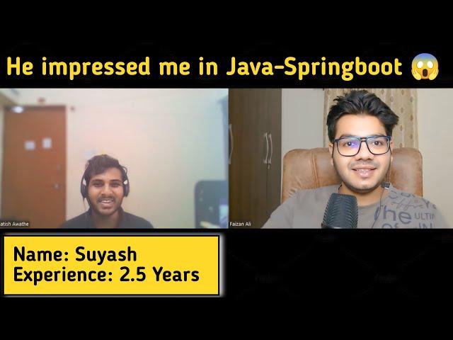 Java Spring Boot 2.5 Years Interview Experience