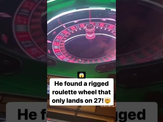 He found a rigged roulette wheel that only lands on 27! #casino