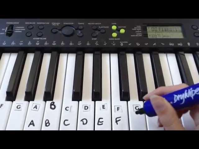 How To Label Keys On A Piano/Keyboard