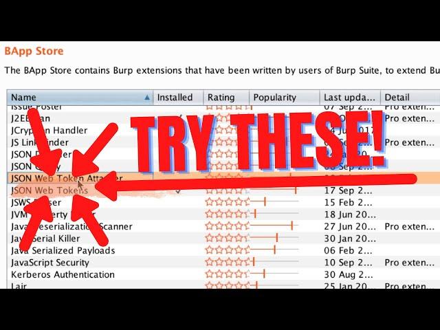 Hack JWT using JSON Web Tokens Attacker BurpSuite extensions