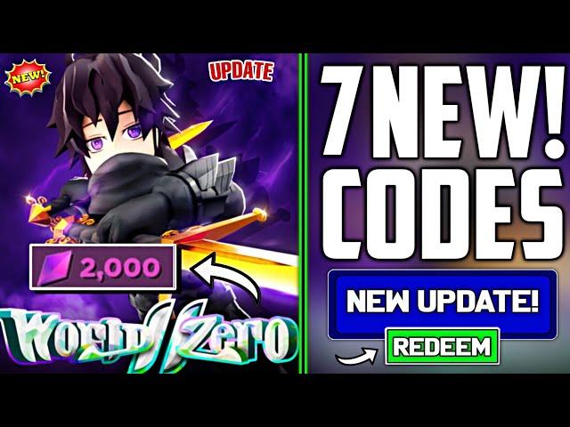 ALL NEW!WORLD ZERO ROBLOX CODES 2024 - WORLD ZERO CODES 2024 [ROBLOX]