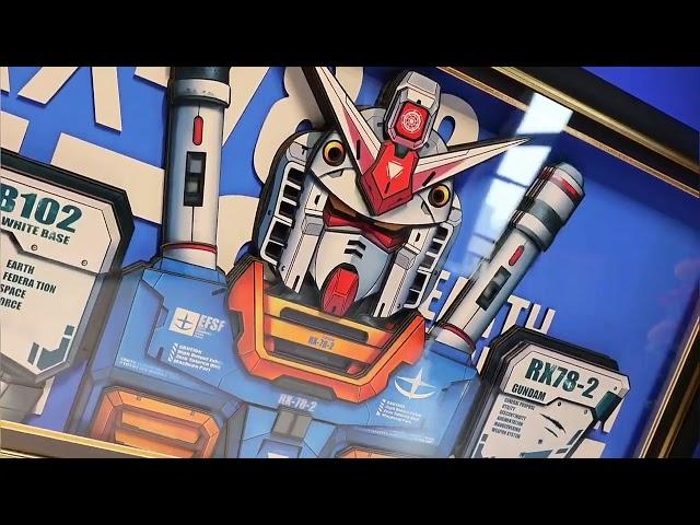 Framed Arts Handmade 3D Decor Paper Art RX-78-2 Gundam Picture