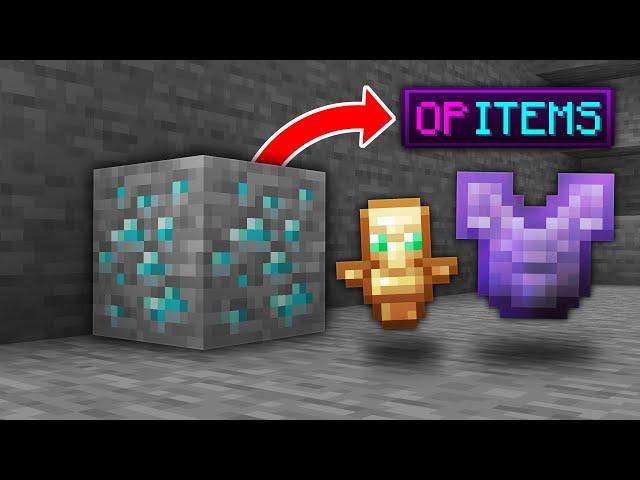 Minecraft, But Ores Give OP Items...