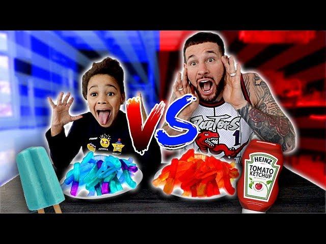 Red Food VS Blue Food Challenge | FamousTubeKIDS