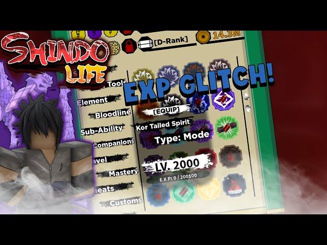 [EXP GLITCH!] FASTEST WAY TO LEVEL UP YOUR TAILED BEAST & BLOODLINES! | SHINDO LIFE! |