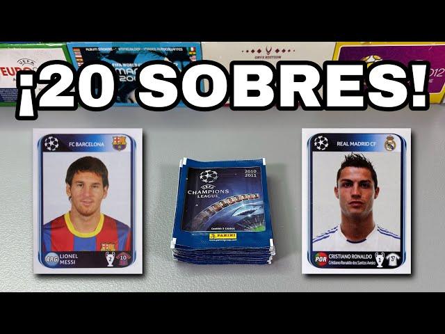 ¡BUSCANDO AL BICHO Y A MESSI EN 20 SOBRES! - Panini UEFA Champions League 2010-11