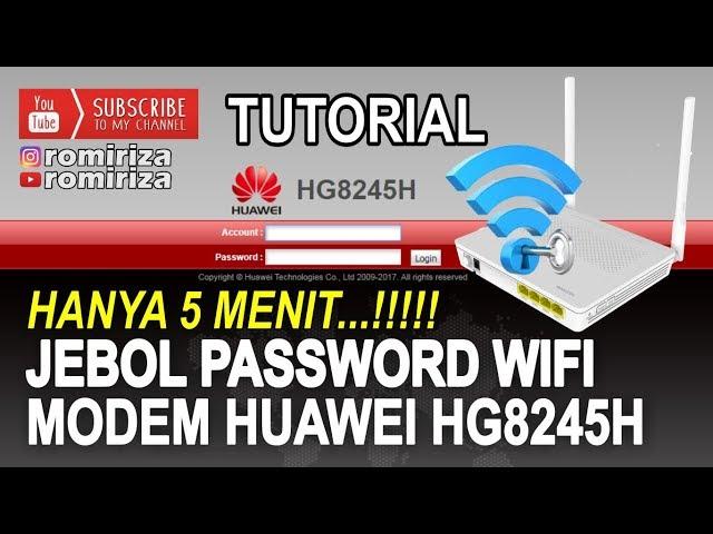 Cara Melihat Password Wifi Pada Modem Huawei HG8245H Indihome