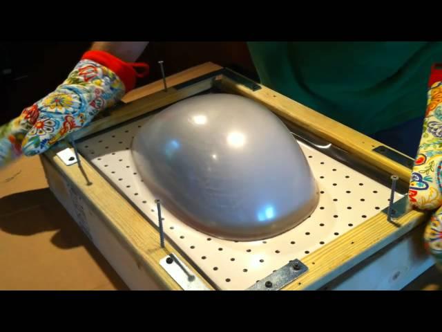 Homemade vacuum forming a Daft Punk helmet visor