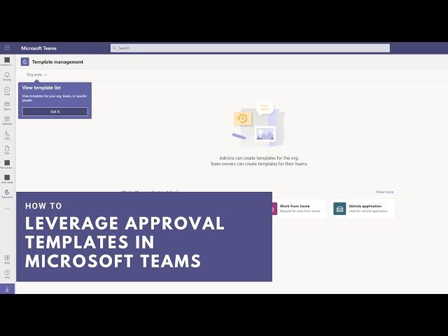 Approval Templates in the Microsoft Teams Approvals App