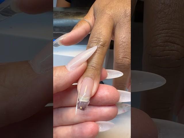 Dual forms with hard gel extension snap #nails #nailinspo