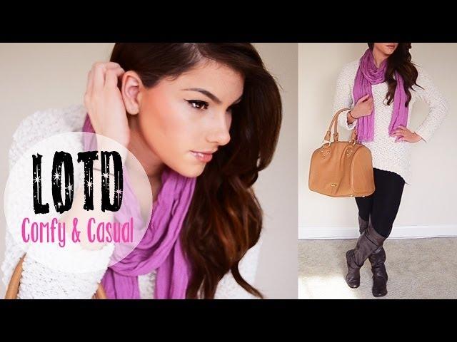 LOTD: Comfy Casual  Makeup, Hair & Outfit | Kayleigh Noelle