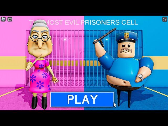 GRANNY'S TEACHER Vs BARRY POLICE in BARRY'S PRISON RUN! New Scary Obby (#Roblox)