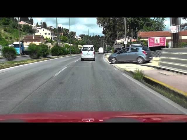 Corfu (Kerkyra) Airport to Kassiopi - Survival Drive - Part One in HD.