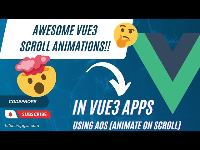 On scroll animation in Vue 3 using AOS library