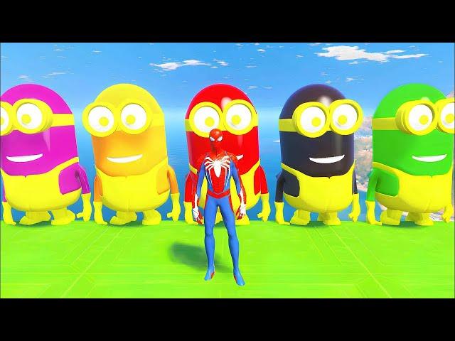 ️ Minions Unleashed: Blood Rush Parkour Trials in GTA V ! #ragdolls