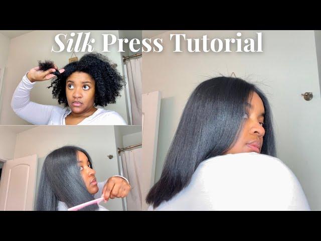 How to Silk Press Your Natural Hair at Home! | Anti Frizz | Anti Humidity!