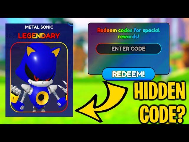 This HIDDEN CODE gives you METAL SONIC in Sonic Speed Simulator?! - Roblox