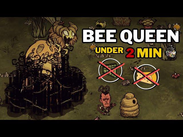 Maxwell vs Bee Queen under 2 minutes (Tier 2 itens, No Beefalo) - Don't Starve Together | DST