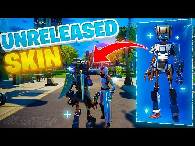 Using Unreleased Lok-Bot Skin in Party Royale