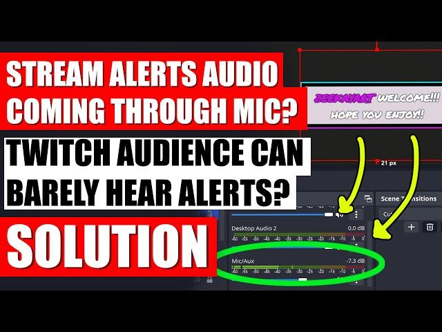 alerts widget sound coming through mic too quiet for viewers obs solution