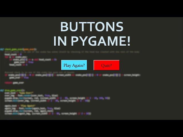 PyGame Button tutorial with text - Coding in Python