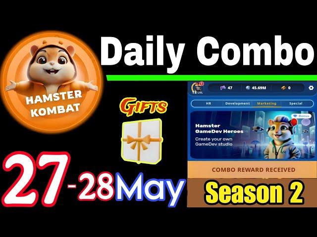 Hamster Kombat GameDev Heroes | 27 - 28 May Daily Combo  Season 2