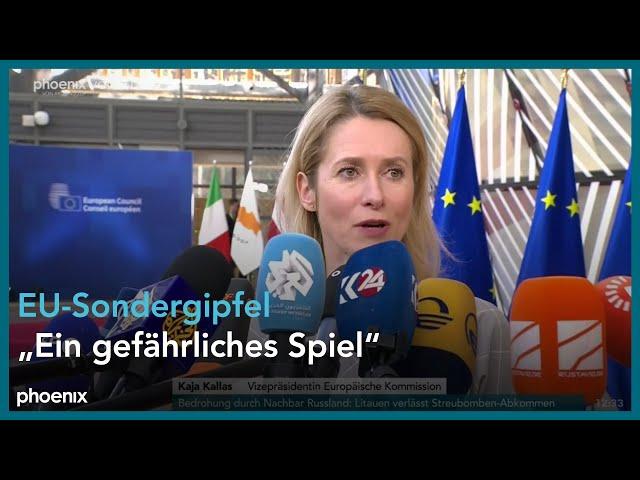 Katja Kallas (Vizepräsidentin EU-Kommission) beim EU-Sondergipfel am 06.03.2025