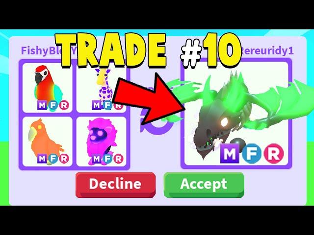 Trading for MEGA SHADOW DRAGON in 10 TRADES!