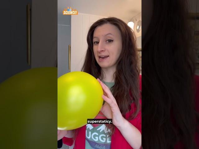 Can a balloon BEND WATER in this science experiment?!  (Part 1) #shorts #experiment #science