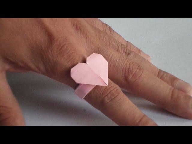 оригами кольцо с сердцем, как сделать оригами кольцо с сердцем // origami ring