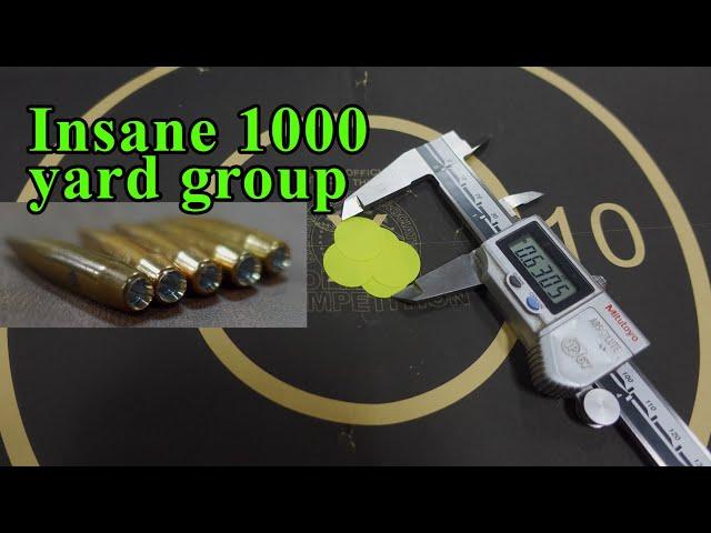 I figured out how to consistently get small groups at 1,000 yards!