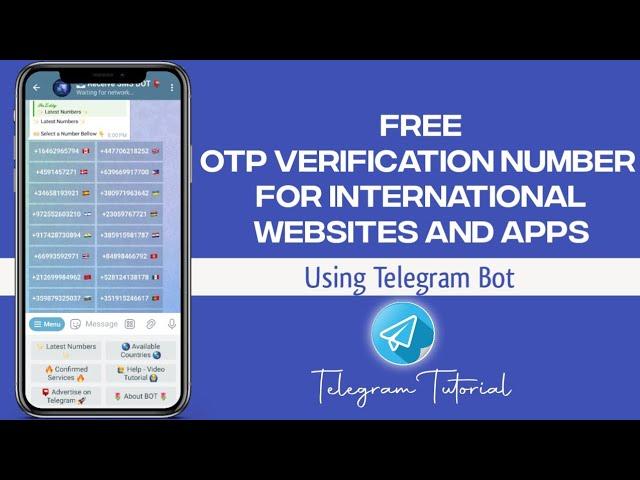 How to get FREE SMS VERIFICATION NUMBER on Telegram | Telegram Bot Tutorial