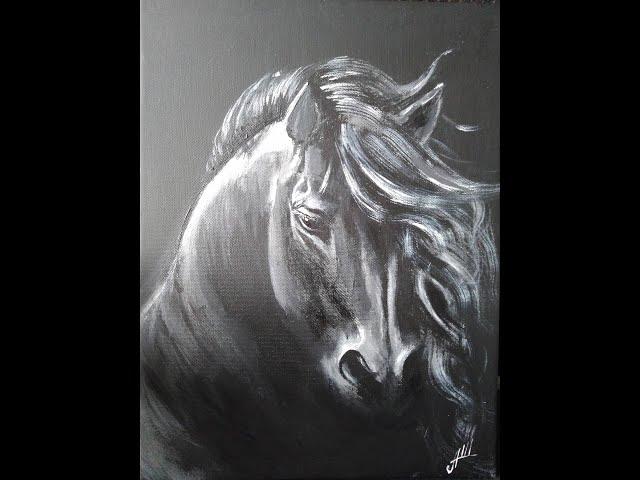 Acrylic Painting | Drawing a horse | Живопис акрилом | Малюємо коня