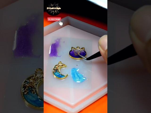 Epoxy Resin Crafts | Cute UV Resin Pendants tutorial | #resin #resinart #shorts