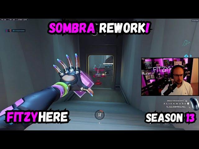 FITZY TESTS SOMBRA REWORK! TOP 500 SOMBRA | OVERWATCH 2 SEASON 13