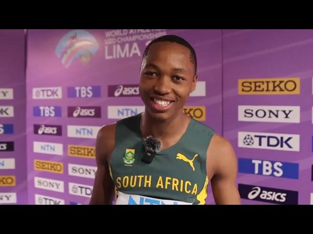 South Africa's Bayanda Walaza SHINES In World U20 Championships Men's 100m Final, Wins Gold