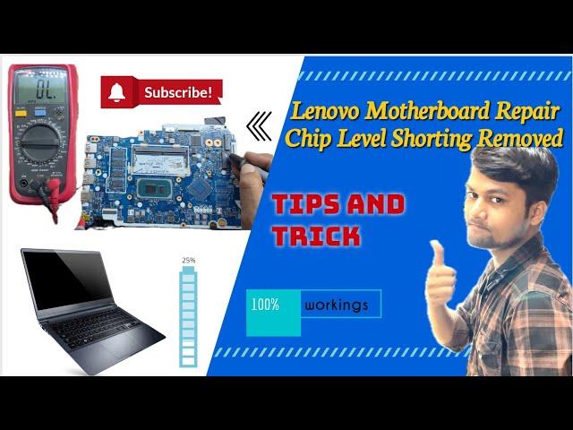 LENOVO MOTHERBORD SHORTING REMOVED| How to repair motherboard dead 11 th gen chip level reparing