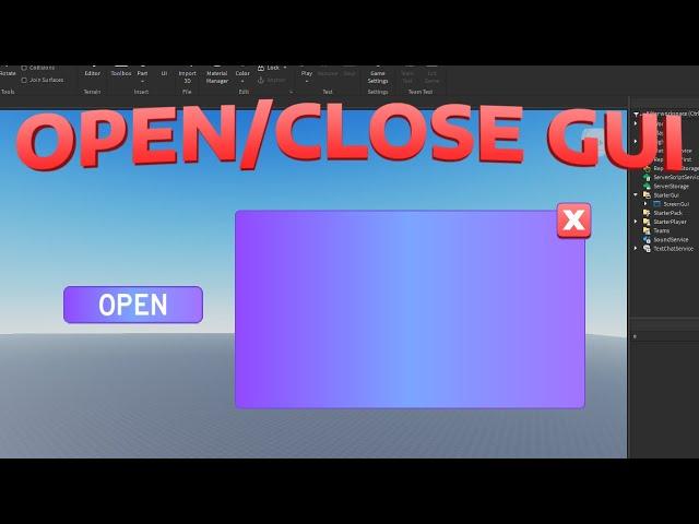 How to make an Open/Close GUI in Roblox Studio!