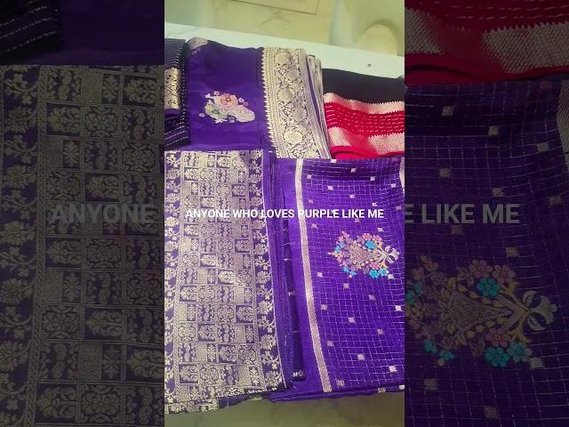 Most loved color purplesarees collection from Harika Reddy Design Studio #custommade #saree #purple