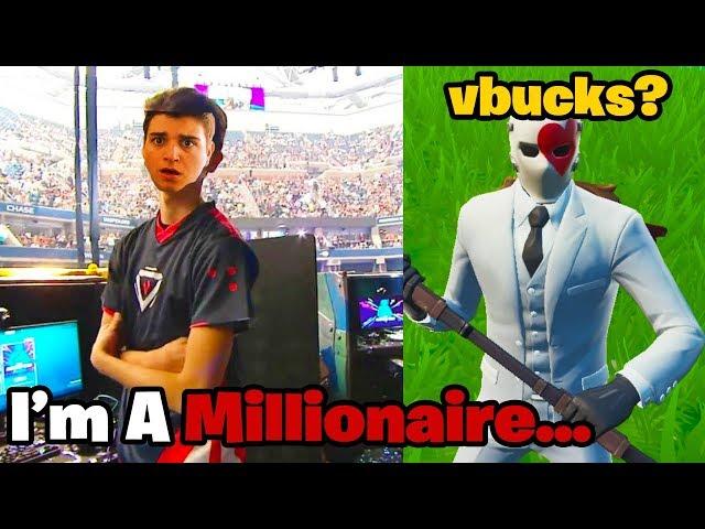 pretending to be a MILLIONAIRE on FORTNITE