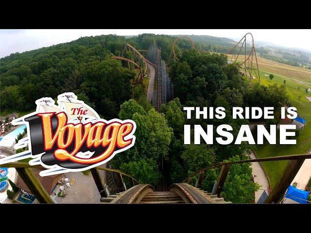 The Voyage Front Row POV Holiday World Unbelievable Wooden Roller Coaster Through the Woods