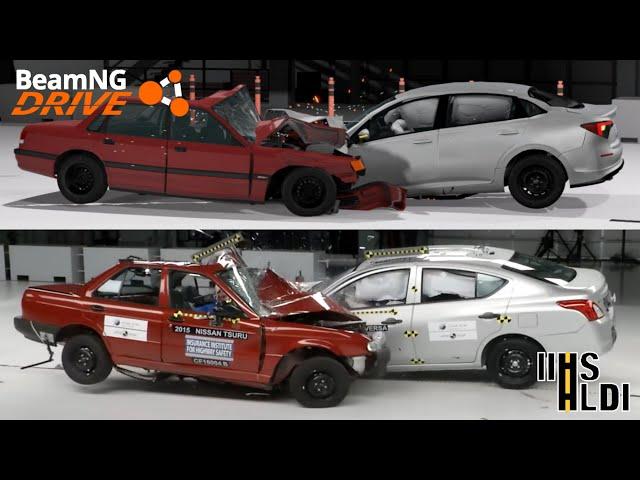 BeamNG.drive vs IIHS Crash Tests (Physics Comparison)