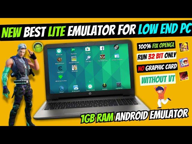 (New) Best Android Emulator 1GB RAM PC | NO GRAPHICS CARD | NO VT | FIX OPENGL | Dual Core PC's