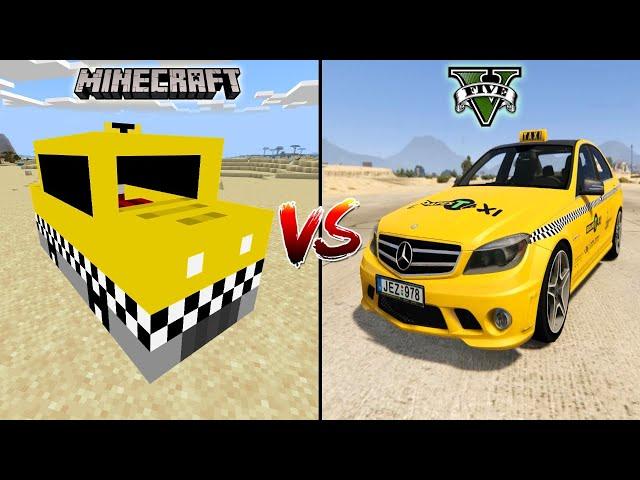 MINECRAFT TAXI CAR VS GTA 5 TAXI CAR - WHICH IS BEST?