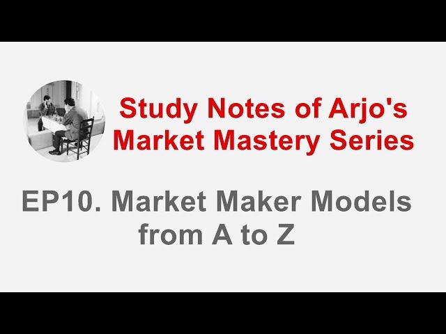 Arjo's Market Mastery Series - EP10. Market Maker Models from A to Z